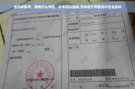去日本留学,要有什么学历,中专可以去吗,日本的大学要高中毕业证吗 去日本留学,要有什么学历,中专可以去吗,日本的大学要高中毕业证吗