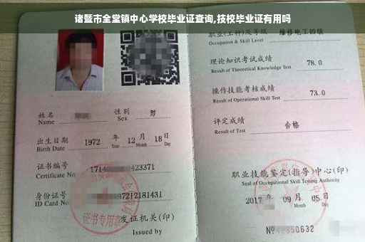 诸暨市全堂镇中心学校毕业证查询,技校毕业证有用吗