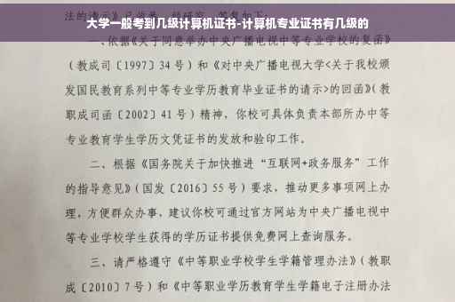 大学一般考到几级计算机证书-计算机专业证书有几级的