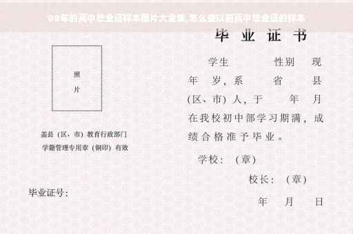 08年的高中毕业证样本图片大全集,怎么查以前高中毕业证的样本