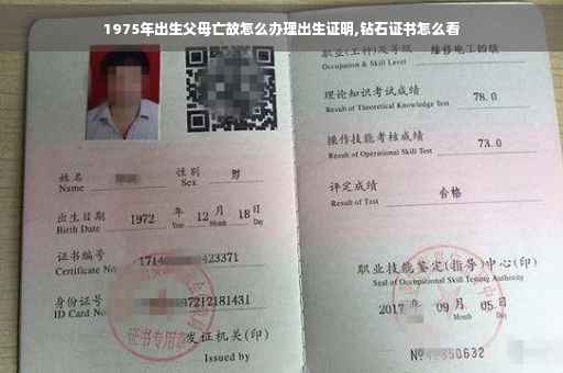 1975年出生父母亡故怎么办理出生证明,钻石证书怎么看