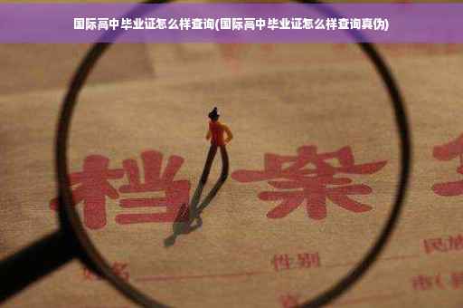 国际高中毕业证怎么样查询(国际高中毕业证怎么样查询真伪)