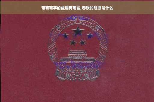 带有有字的成语有哪些,春联的起源是什么