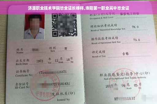 济源职业技术学院毕业证长啥样,洛阳第一职业高中毕业证 济源职业技术学院毕业证长啥样,洛阳第一职业高中毕业证