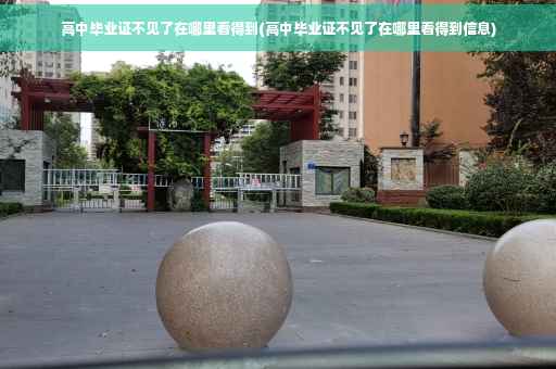高中毕业证不见了在哪里看得到(高中毕业证不见了在哪里看得到信息)