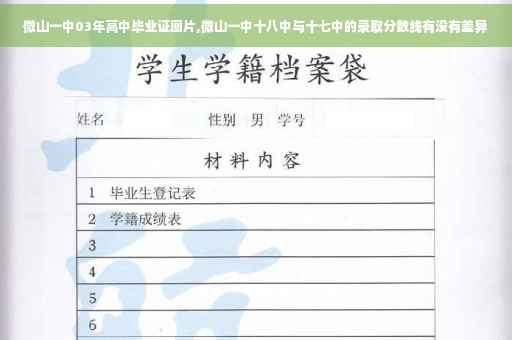 微山一中03年高中毕业证图片,微山一中十八中与十七中的录取分数线有没有差异