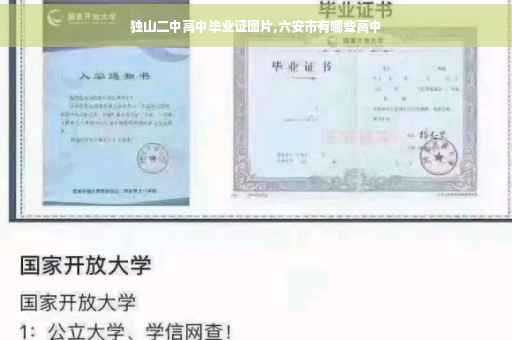 独山二中高中毕业证图片,六安市有哪些高中