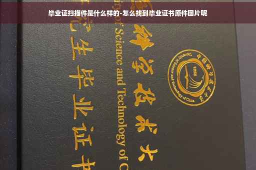 毕业证扫描件是什么样的-怎么找到毕业证书原件图片呢