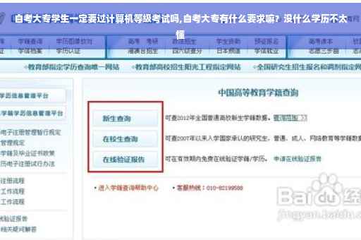 自考大专学生一定要过计算机等级考试吗,自考大专有什么要求嘛？没什么学历不太懂