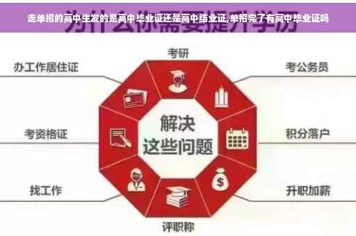 走单招的高中生发的是高中毕业证还是高中结业证,单招完了有高中毕业证吗