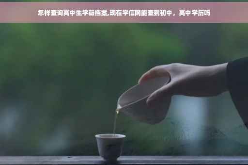 怎样查询高中生学籍档案,现在学信网能查到初中，高中学历吗