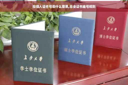 投保人证件号是什么意思,毕业证书编号规则