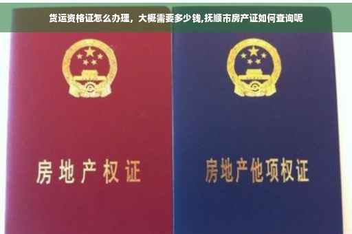 货运资格证怎么办理，大概需要多少钱,抚顺市房产证如何查询呢
