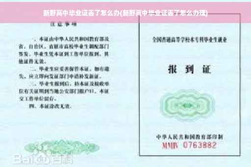 新野高中毕业证丢了怎么办(新野高中毕业证丢了怎么办理)
