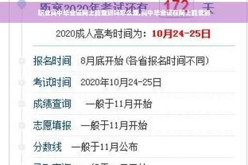 职业高中毕业证网上能查到吗怎么查,高中毕业证在网上能查到