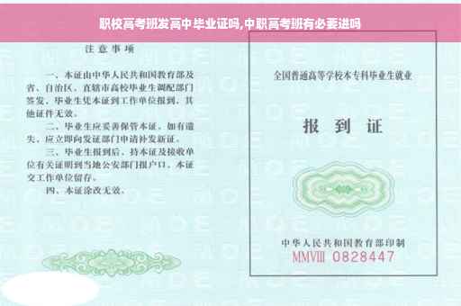 职校高考班发高中毕业证吗,中职高考班有必要进吗