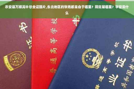 农安县万顺高中毕业证图片,东北地区的张姓都来自于哪里？现定居哪里？字辈是什么