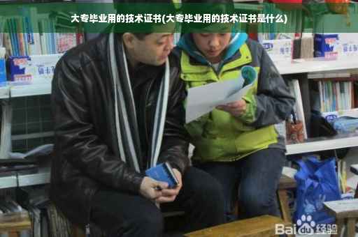大专毕业用的技术证书(大专毕业用的技术证书是什么)