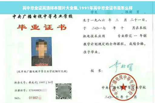 高中毕业证高清样本图片大全集,1991年高中毕业证书是怎么样