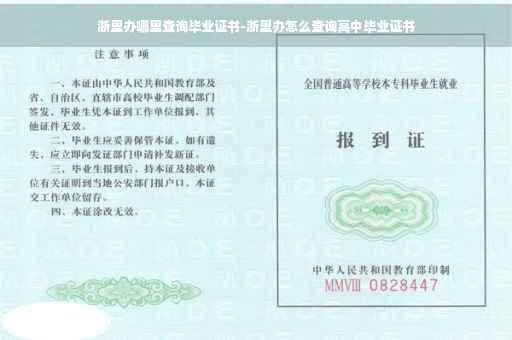 浙里办哪里查询毕业证书-浙里办怎么查询高中毕业证书