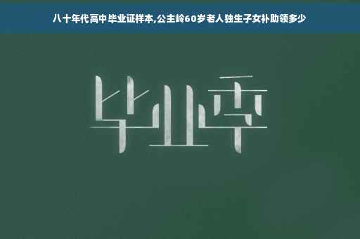 八十年代高中毕业证样本,公主岭60岁老人独生子女补助领多少