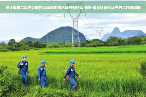 考计算机二级办公软件高级应用技术证书有什么用途-需要计算机证书的工作有哪些