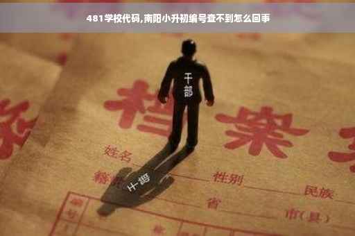481学校代码,南阳小升初编号查不到怎么回事 481学校代码,南阳小升初编号查不到怎么回事
