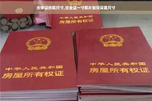 大学证件照尺寸,毕业证一寸照片如何设置尺寸