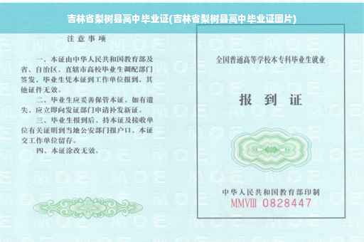 吉林省梨树县高中毕业证(吉林省梨树县高中毕业证图片)