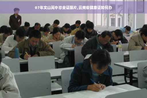 07年文山高中毕业证图片,云南省健康证如何办