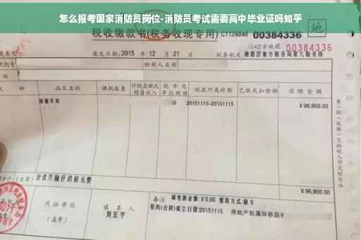 怎么报考国家消防员岗位-消防员考试需要高中毕业证吗知乎
