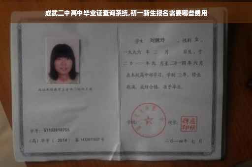 成武二中高中毕业证查询系统,初一新生报名需要哪些费用