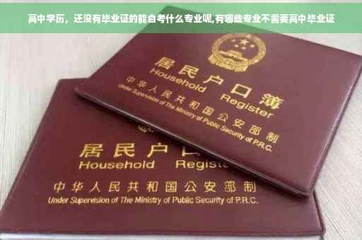 高中学历，还没有毕业证的能自考什么专业呢,有哪些专业不需要高中毕业证
