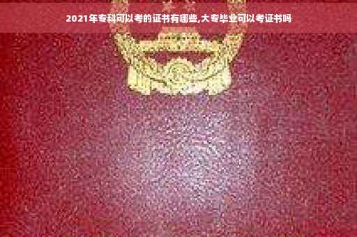 2021年专科可以考的证书有哪些,大专毕业可以考证书吗