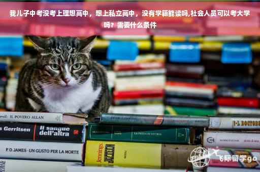 我儿子中考没考上理想高中，想上私立高中，没有学籍能读吗,社会人员可以考大学吗？需要什么条件