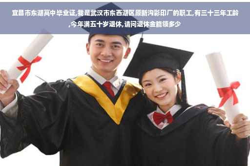 宜昌市东湖高中毕业证,我是武汉市东西湖区原新沟彩印厂的职工,有三十三年工龄,今年满五十岁退休,请问退休金能领多少