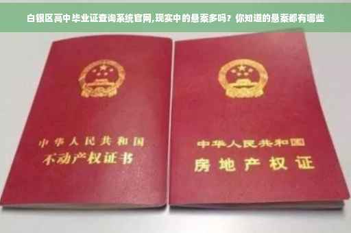 白银区高中毕业证查询系统官网,现实中的悬案多吗？你知道的悬案都有哪些