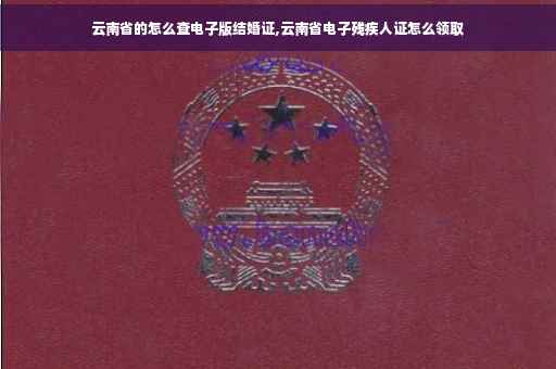 云南省的怎么查电子版结婚证,云南省电子残疾人证怎么领取