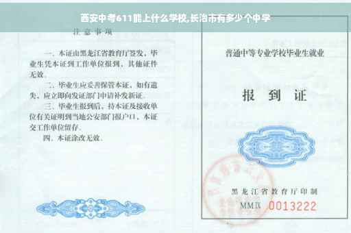 西安中考611能上什么学校,长治市有多少个中学