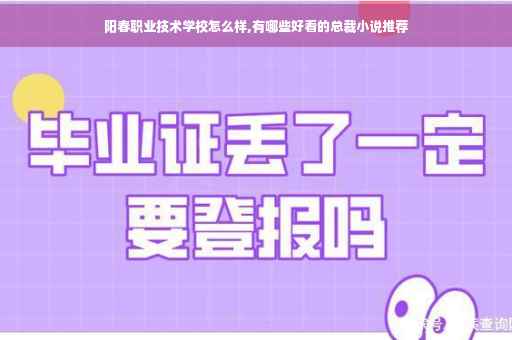 阳春职业技术学校怎么样,有哪些好看的总裁小说推荐
