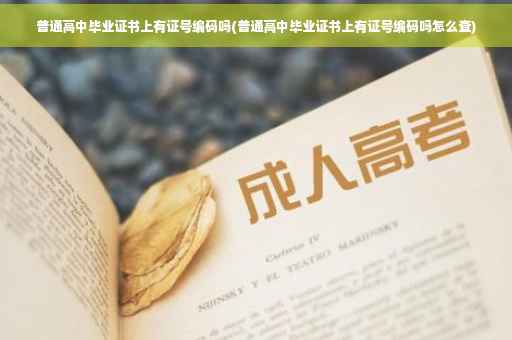 普通高中毕业证书上有证号编码吗(普通高中毕业证书上有证号编码吗怎么查)