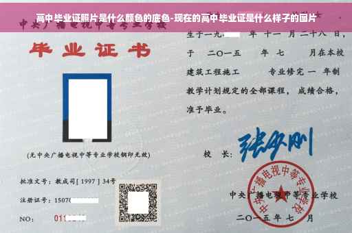 高中毕业证照片是什么颜色的底色-现在的高中毕业证是什么样子的图片