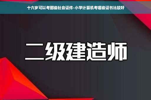 十六岁可以考那些社会证件-小学计算机考哪些证书比较好