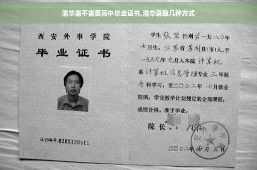 清华需不需要高中毕业证书,清华录取几种方式