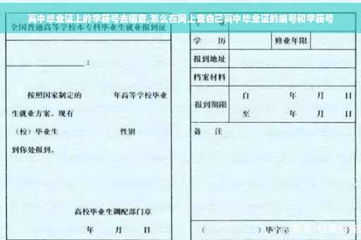 高中毕业证上的学籍号去哪查,怎么在网上查自己高中毕业证的编号和学籍号