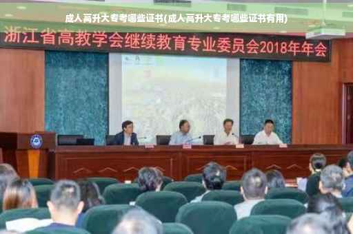 成人高升大专考哪些证书(成人高升大专考哪些证书有用)