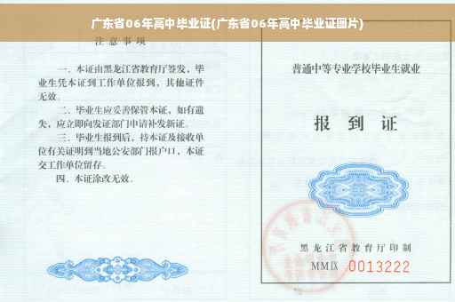 广东省06年高中毕业证(广东省06年高中毕业证图片)