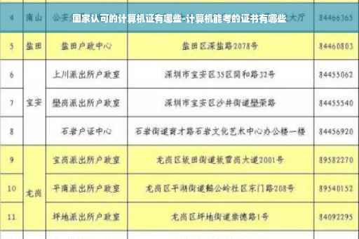 国家认可的计算机证有哪些-计算机能考的证书有哪些