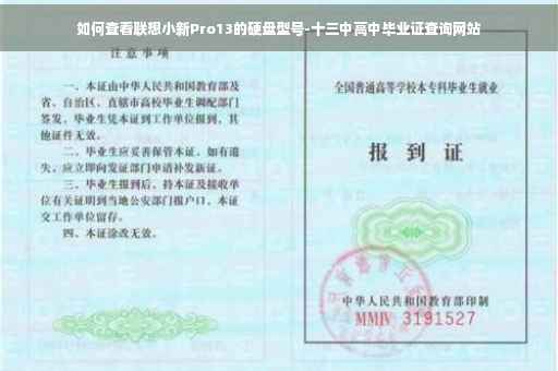 如何查看联想小新Pro13的硬盘型号-十三中高中毕业证查询网站