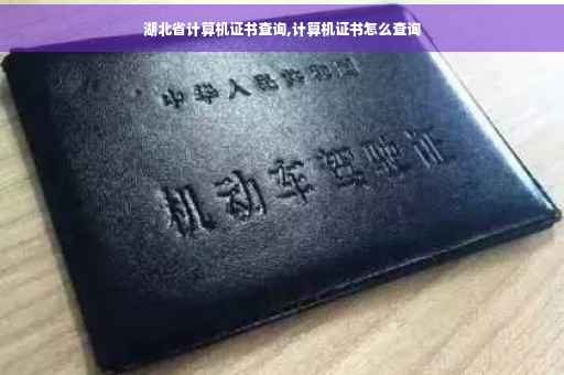 湖北省计算机证书查询,计算机证书怎么查询